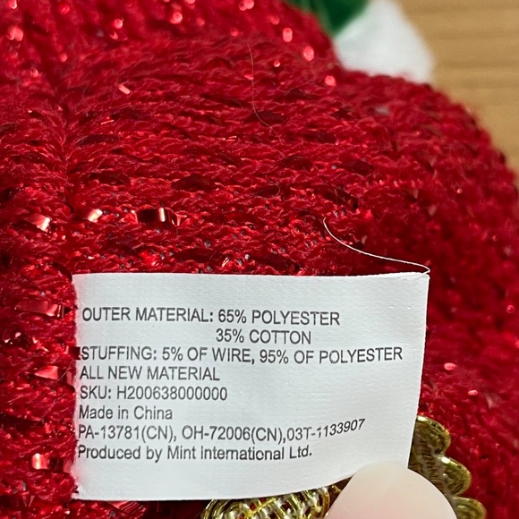 Christmas Elf Mantle Shelf Sitter Posable Legs Sequined Sparkle Adorable Face - Picture 6 of 9